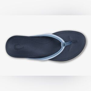 OluKai Women's Sandals - Navy and Light Blue